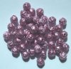 50 8mm Acrylic Metalized Matte Lilac Rosebuds